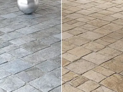 Mrf-Pavement Set32 Low-poly 3D model