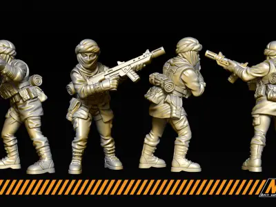 Desert Raiders 3D print model