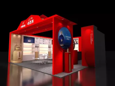  3D booth 3D model
