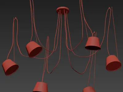 Modern Ceiling Chandelier Suspension Collection 06 3D model