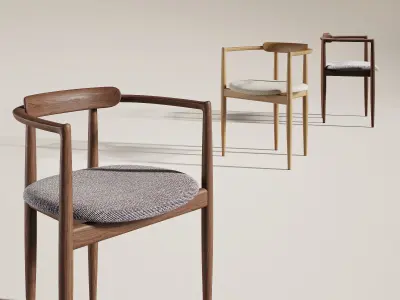 Miau Armchair Upholstered 3D model