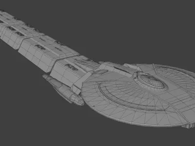 Star Trek Sampson-Class Starship Low-poly 3D model