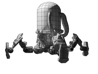 eye robot Low-poly 3D model