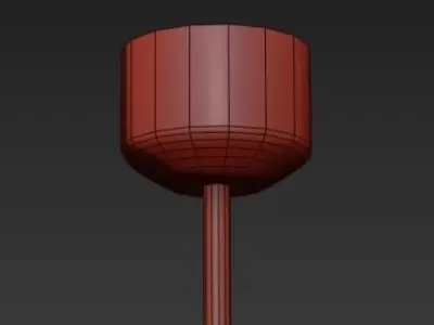 fluorescent lamp 3D model 2
