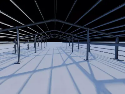  Structural engineering of Metal frame buildings 3D model