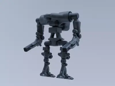 Mecha - Prototype 004 Low-poly 3D model