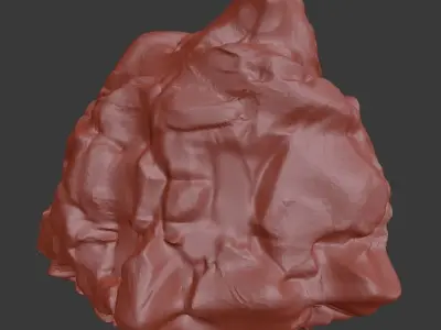 Dwarf statue carved into the rock 3D print model