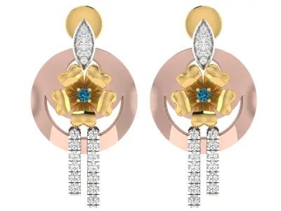 Women Pendant Earring Sets 3dm STL OBJ FBX Renders Details 3D print model 27