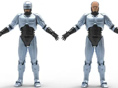 Robocop - Rigged Low-poly 3D model
