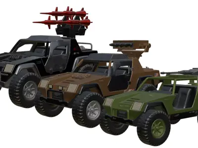 GI Joe Light Vehicle Assault Bundle 3D model