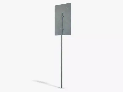 Highway Sign Low-poly 3D model