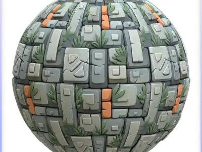 Stylized Stone Floor Seamless Texture Texture 6