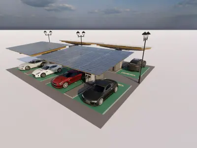 pump station-Electric station 3D model