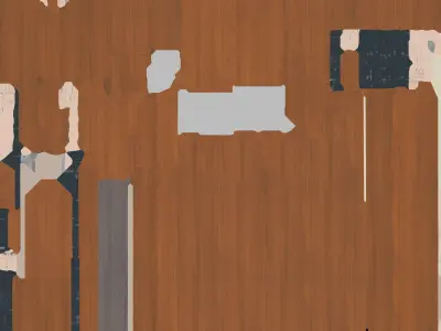 Wood Door 4 3D model