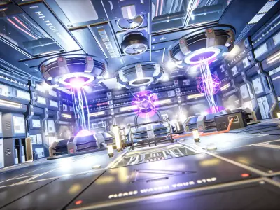 STYLIZED - Sci-Fi Corridor Packs Low-poly 3D model