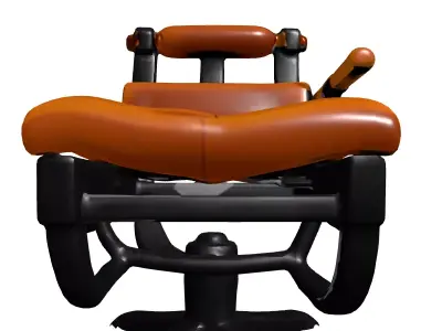 Vintage Industrial Swivel Desk Chair Low-poly 3D model