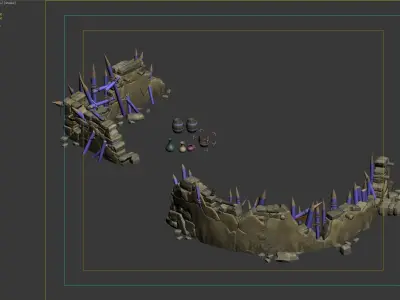 desert Fence wall 3D model