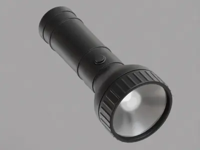 Flash light 3d model Low-poly 3D model