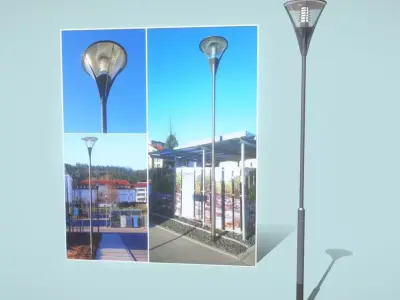 Street Light 6 Basic Version Low-poly 3D model