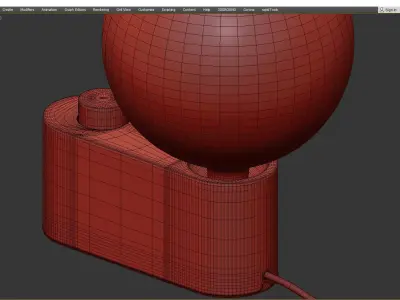 TALA ALUMINA TABLE LAMP WITH SPHERE  Low-poly 3D model