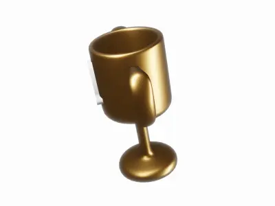 Gold cup of the winner 3D model