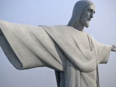 Christ the Redeemer Statue PBR Metalness Scan Based 