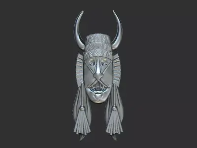 scary demon mask 3D print model
