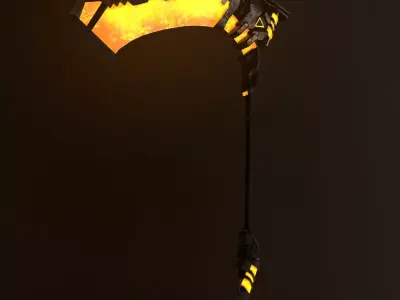 Sci-fi  Scythe Raptor 2 Low-poly 3D model