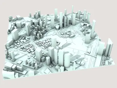 Burj Khalifa Skyscraper in Dubai United Arab Emirates 3D print model