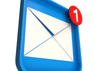 Email Notification Icon Low-poly 3D model