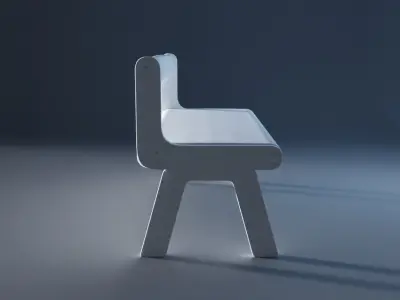 Low-Poly Game-Ready Bench 3D Model Low-poly 3D model