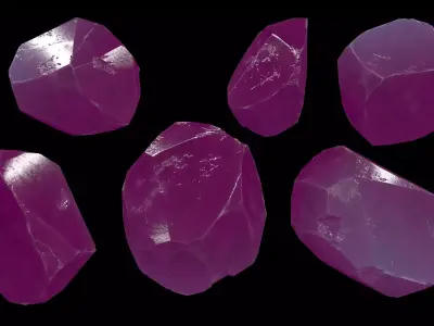 crystal gemstone Low-poly 3D model