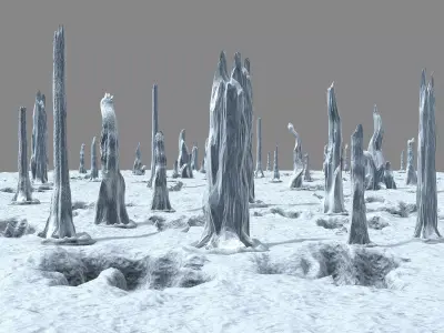 Planet - Ice Cliff 04 3D model