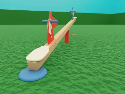 Outdoor Playground - Rocking Horse 3D model