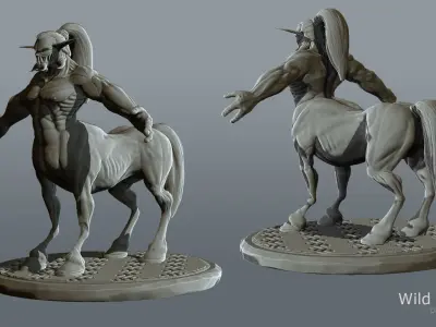 Wild Centaur Low-poly 3D model