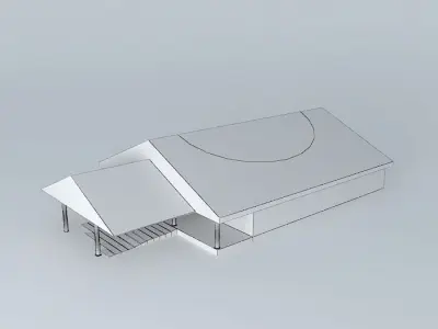 Crowne Springs Low-Poly Gone Art Museum  Free 3D model