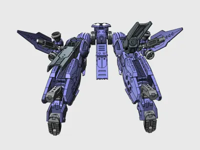 GERBERA HEELS MECHA MODEL CUSTOM LEGS SET 3D print model