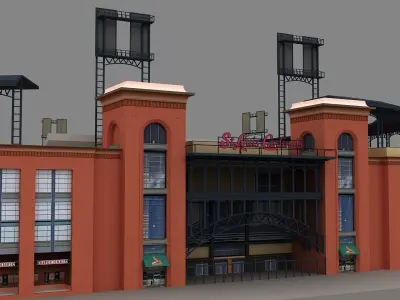 Busch Baseball Stadium 3d Model 3D model