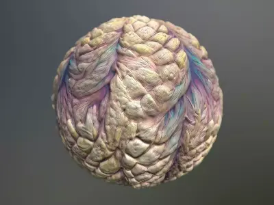 Material Skin Monster 44 Seamless PBR Texture Texture