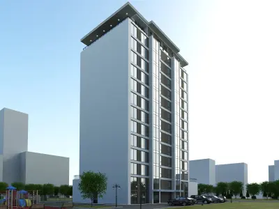 Residential building 3D model