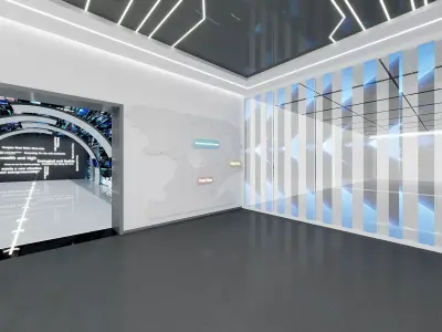 Sci-Fi Data Tunnel Corridor 3D model