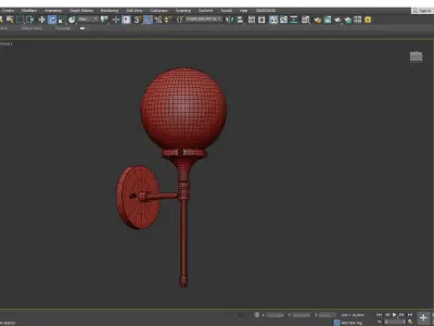 Beverly Hills 1 Light Sconce Low-poly 3D model