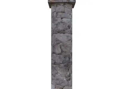 Rustic Wooden Gate Low-poly 3D model