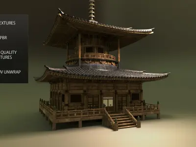 Japanese Temple Pack  3D model