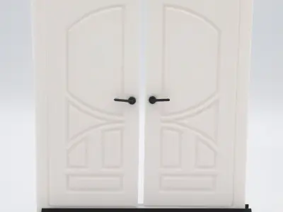 Functional Double Door style 8 multi-color and multi-material  3D print model