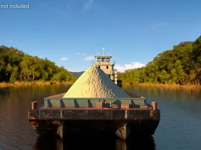  Hopper Barge with Sand 