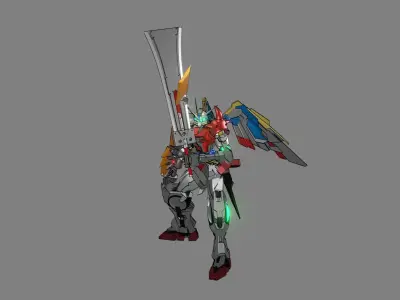 Attacker Gundam 25 A 3D model