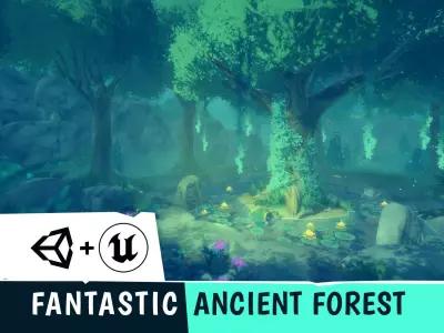 FANTASTIC - Ancient Forest Low-poly 3D model