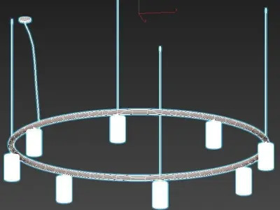 donna circular light fixture with shades 3D model