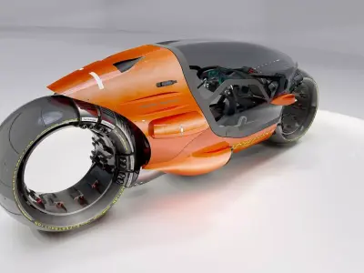 Sci-Fi Futuristic Motorcycle  Cyberpunk Hover Bike 3D model